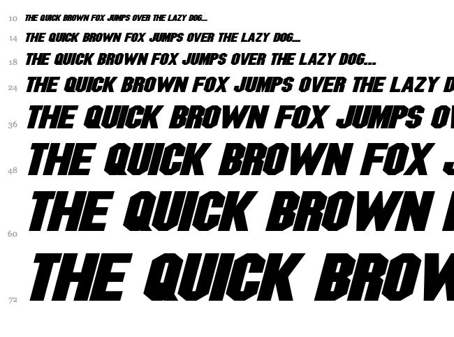 Blitzwing font waterfall